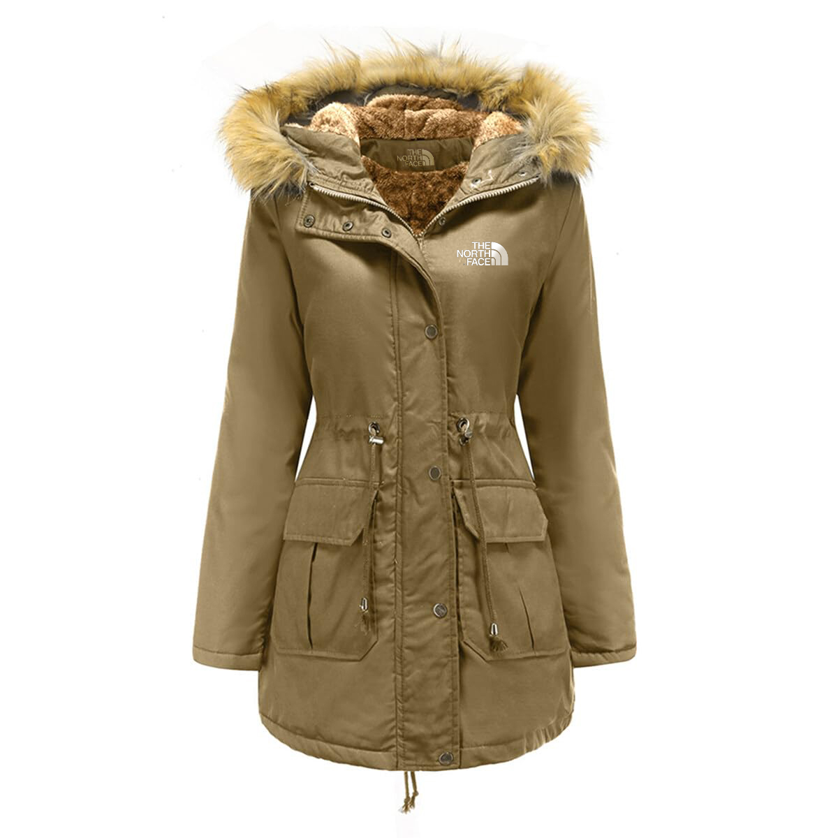 Cold -proof and velvet jacket lady large size